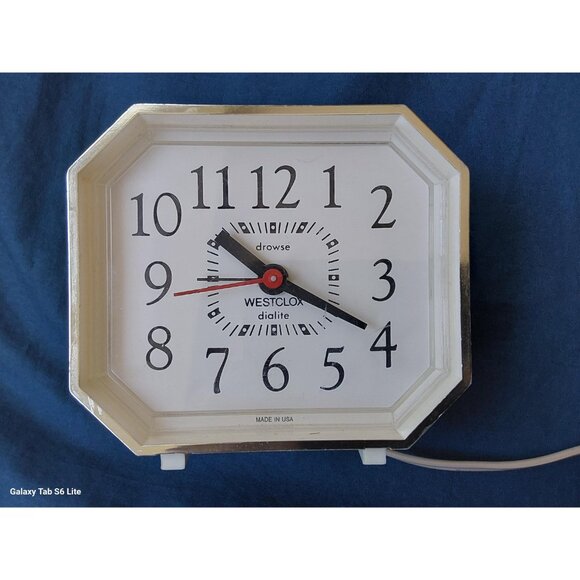 Vintage 80s Westclox electric alarm clock with snooze | drowse function works - Picture 2 of 10
